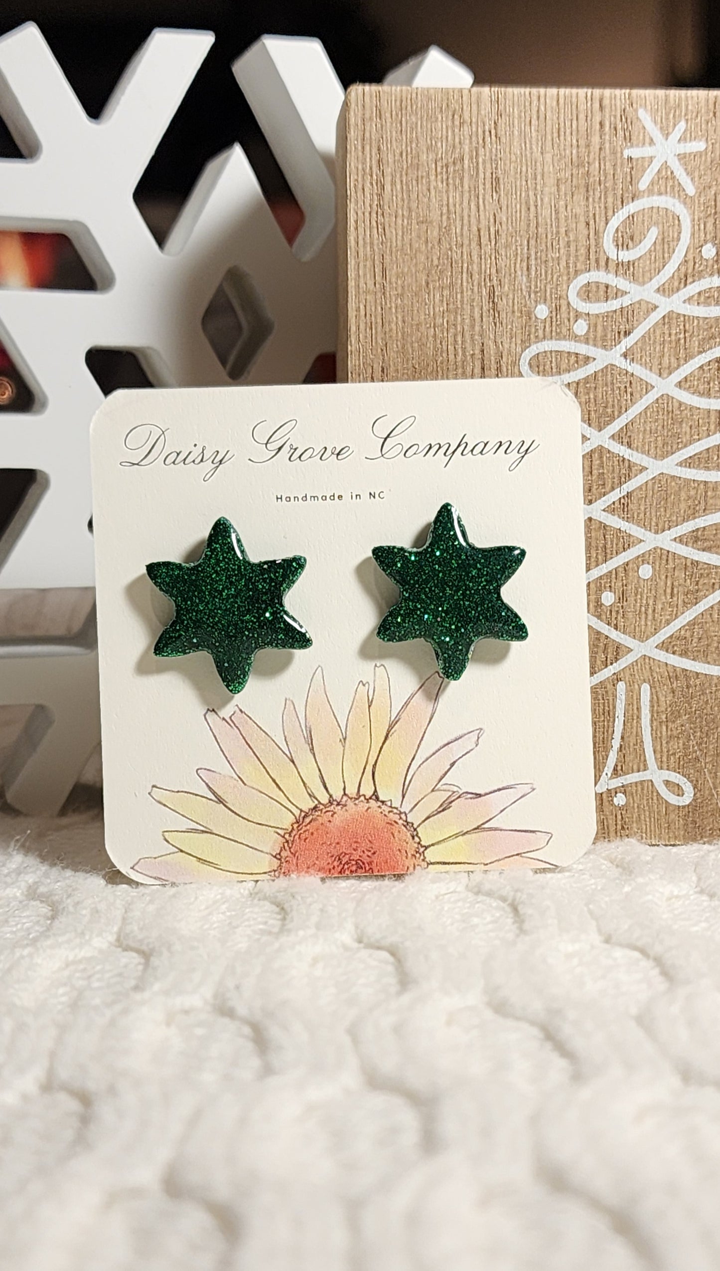 Sparkle & Shine Snow Flake Studs