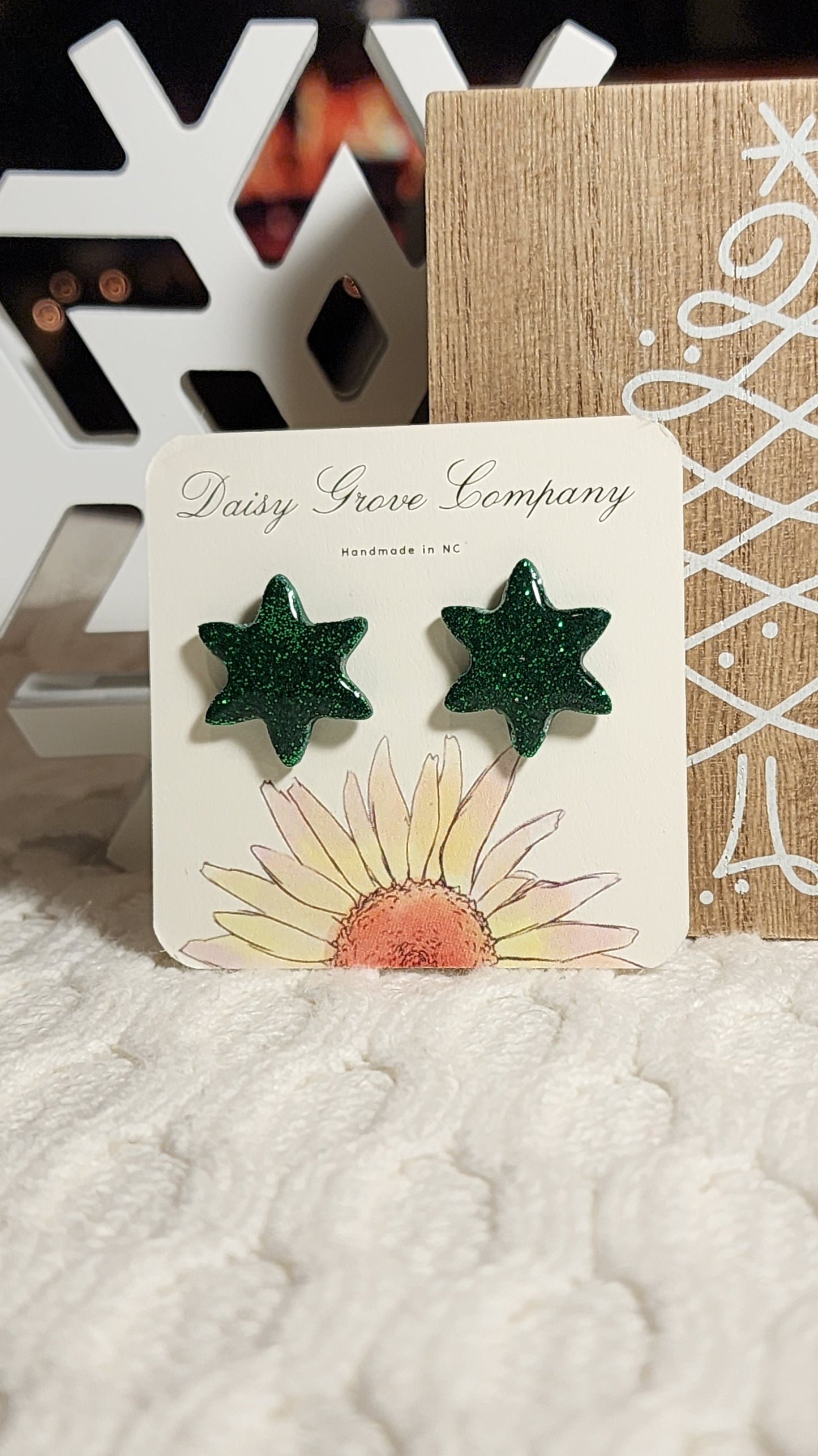 Sparkle & Shine Snow Flake Studs