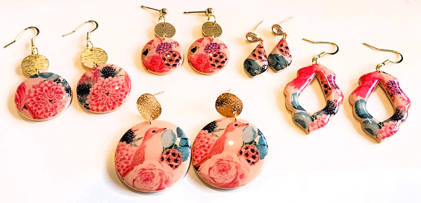 Spring Flowers Dangle Earrings