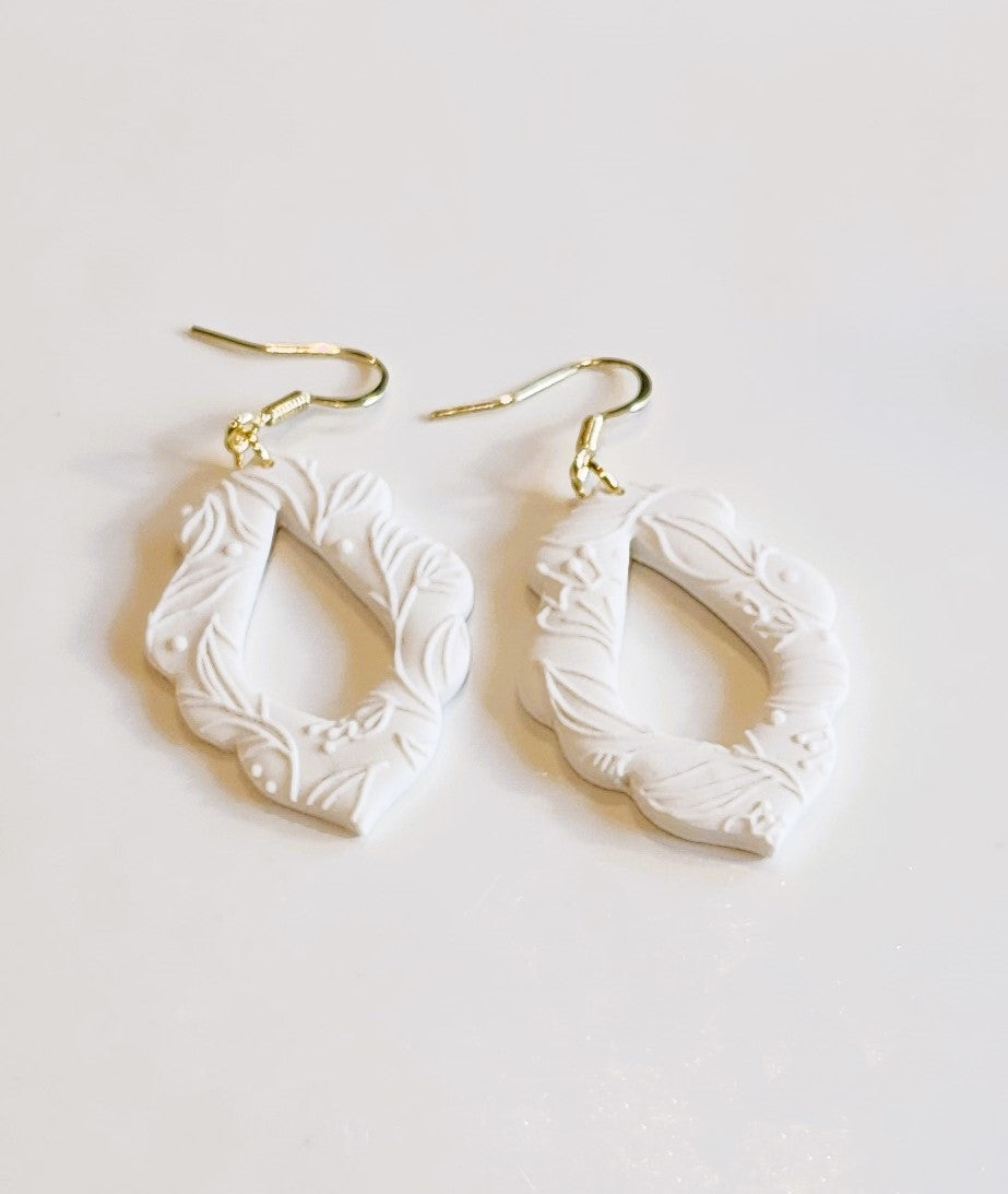 Scalloped Floral Dangles