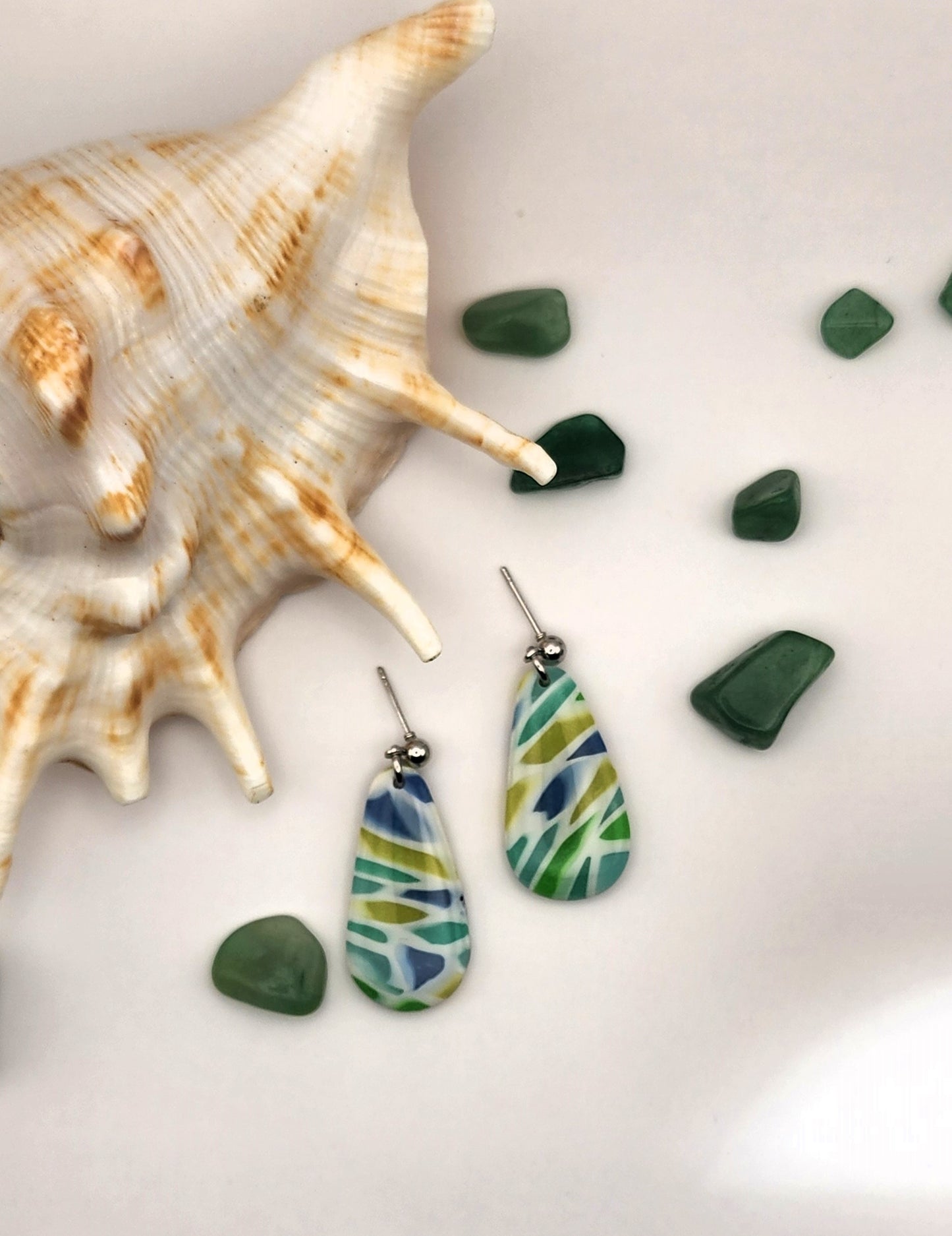 Sea Glass Drop Dangles