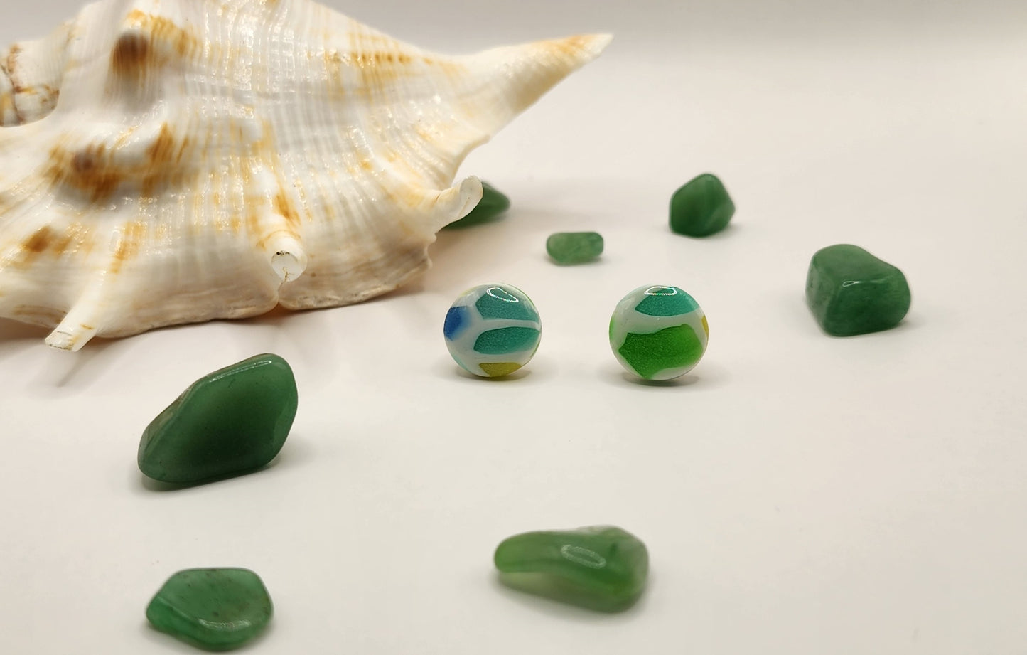 Sea Glass Studs