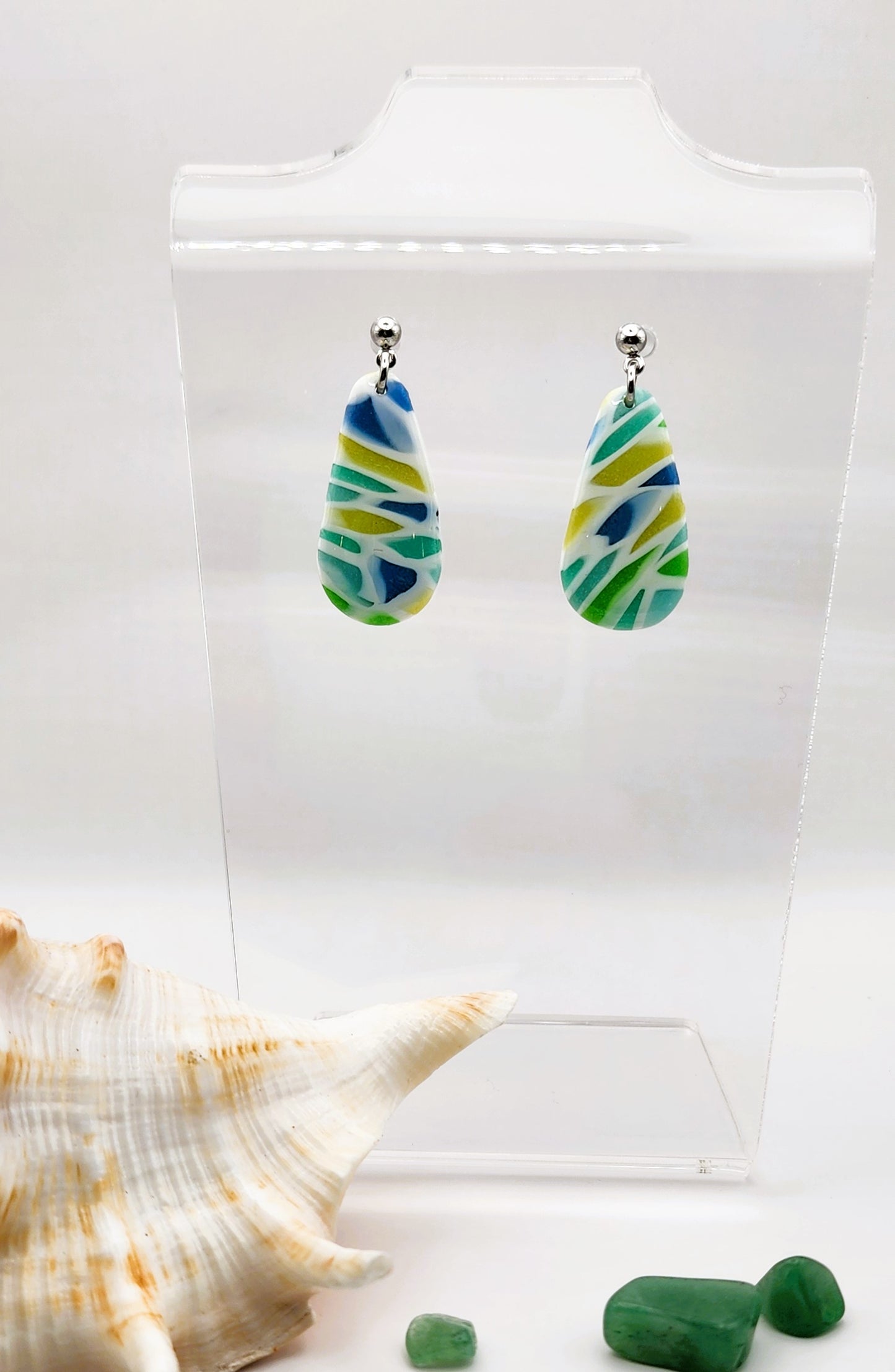 Sea Glass Drop Dangles