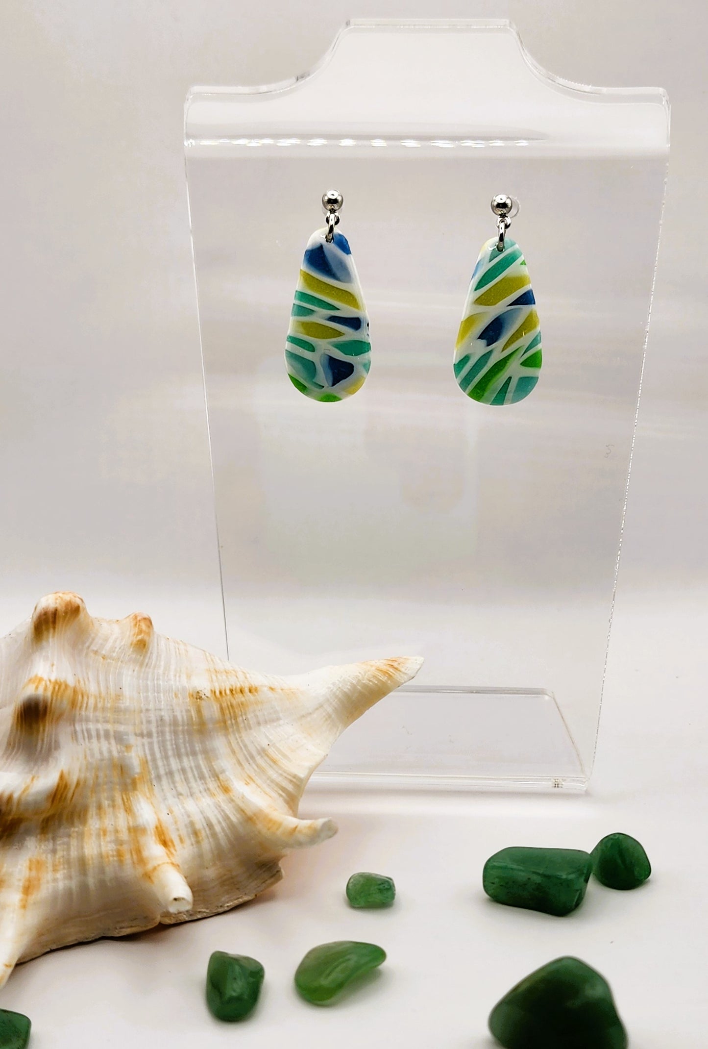 Sea Glass Drop Dangles