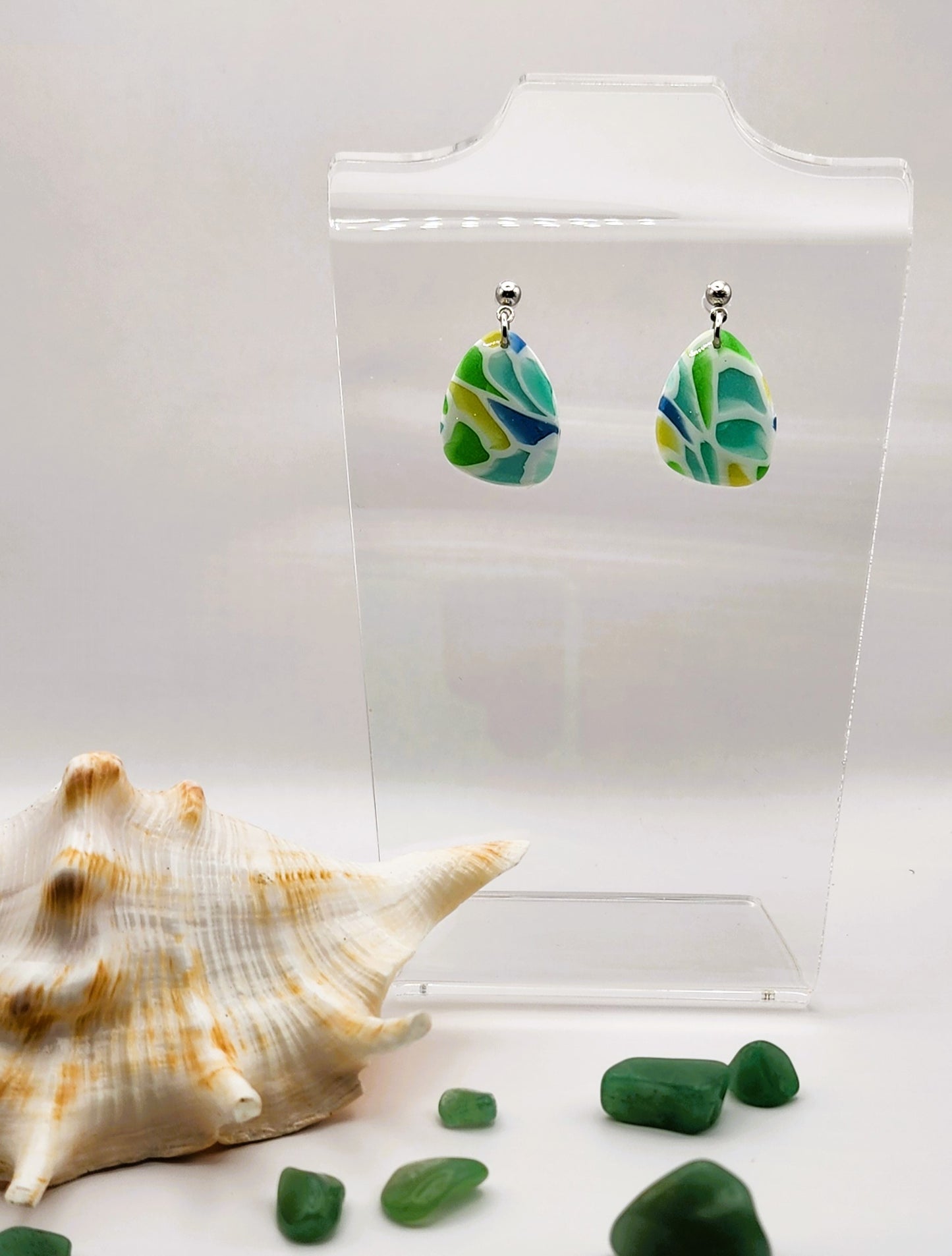 Sea Glass Stone Dangles