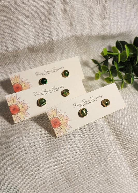 Mossy Stone Mini Studs