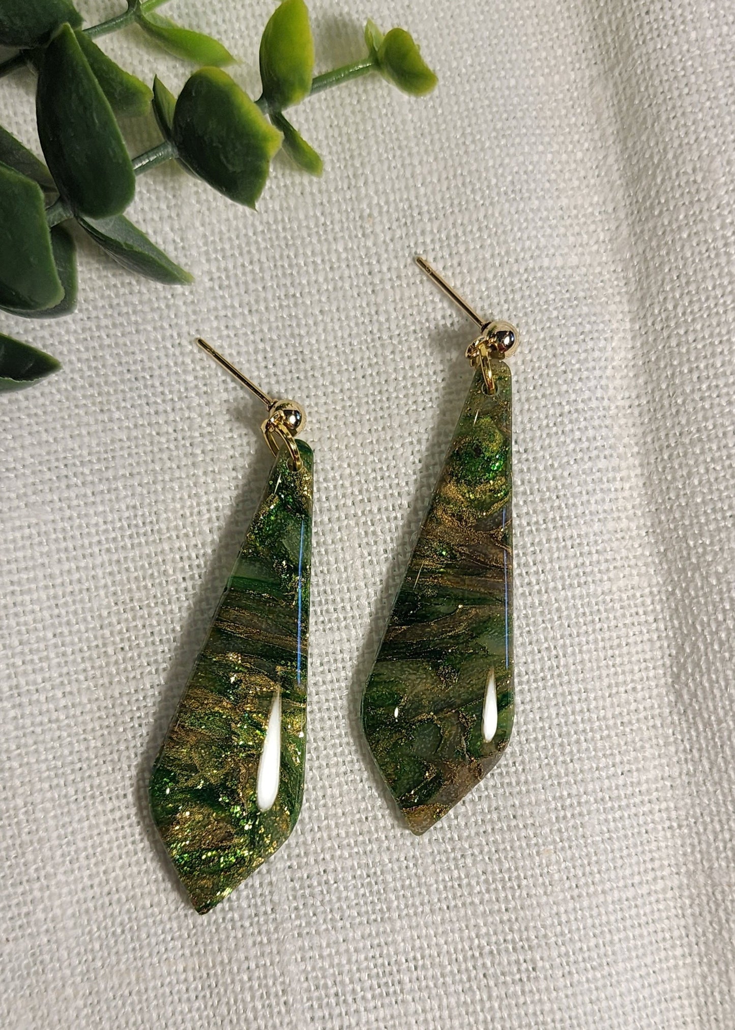 Mossy Stone Dangles