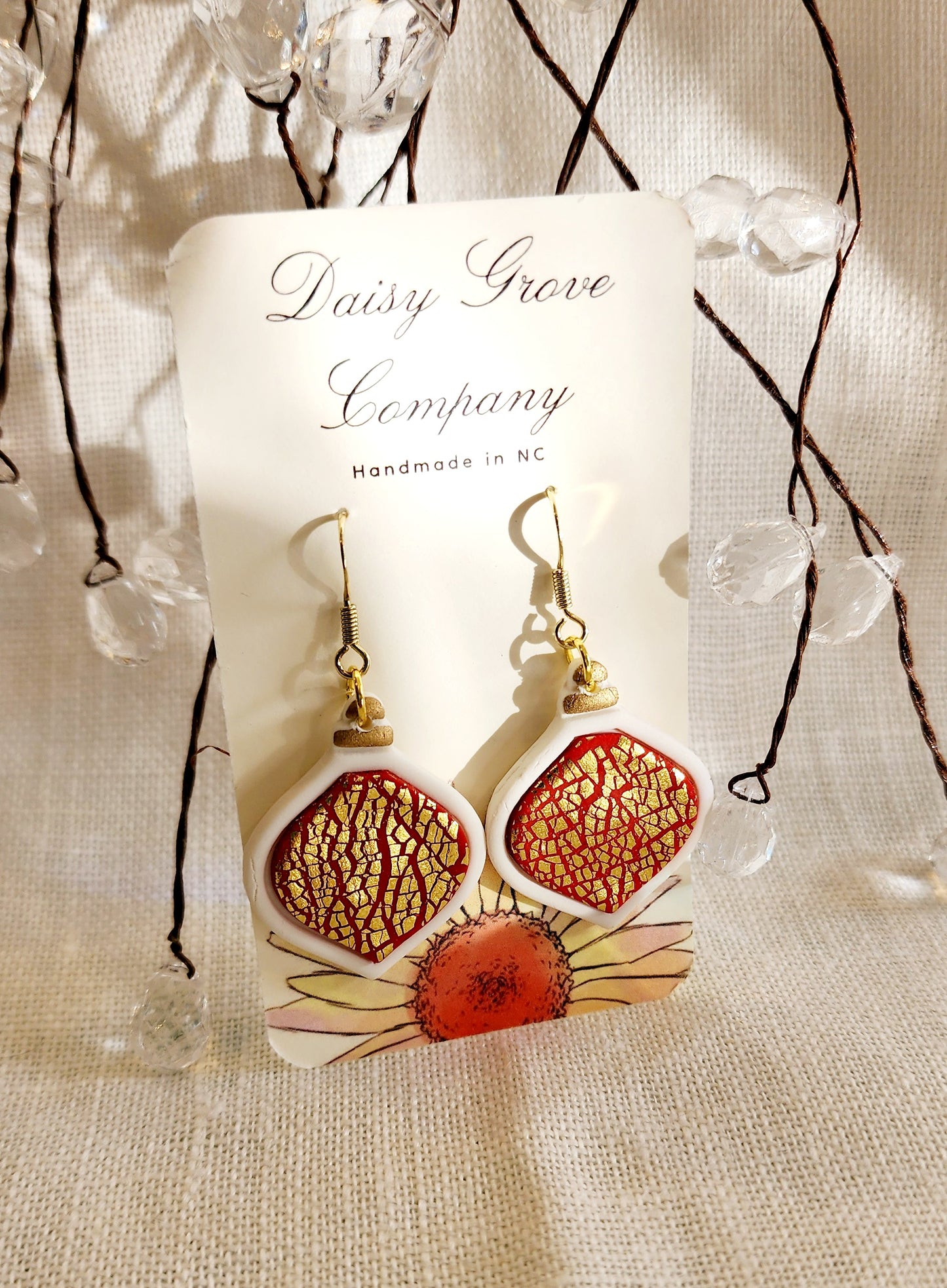 Crackle Ornament Dangles