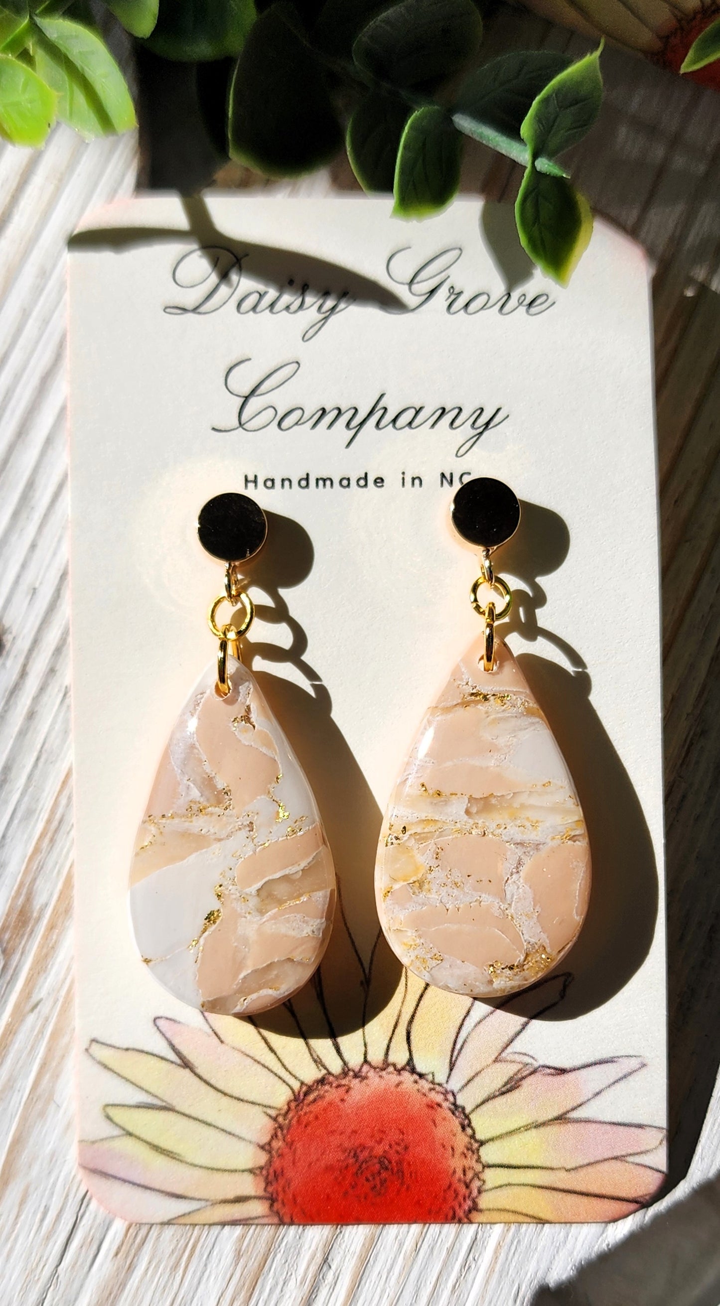 Rose Quartz Tear Drop Dangles