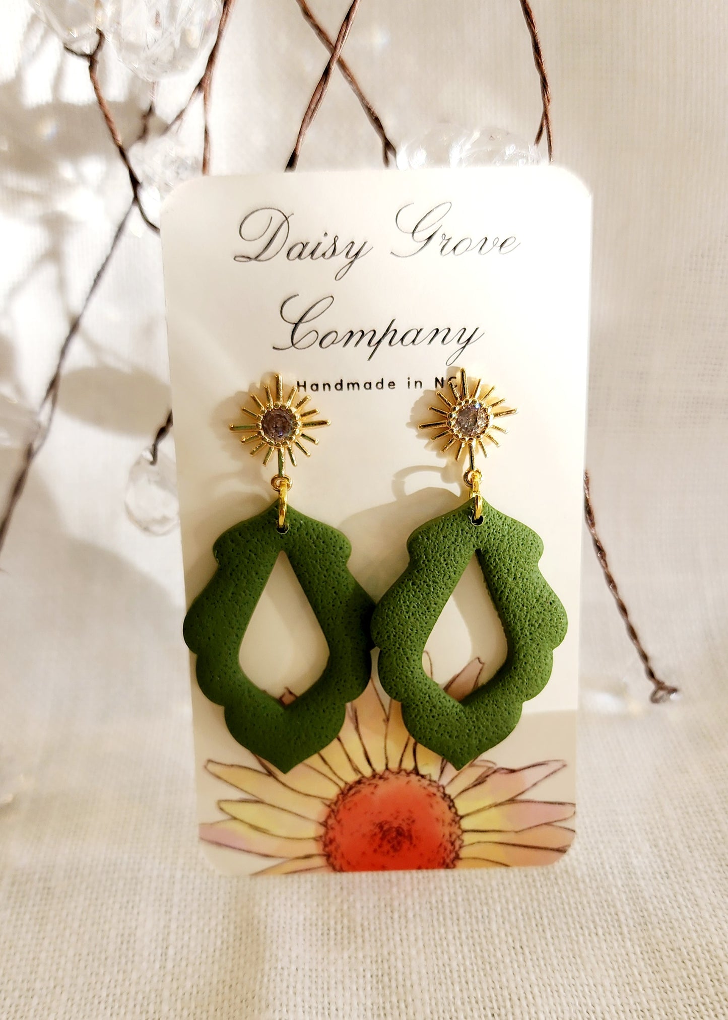 Olive Sun Dangles