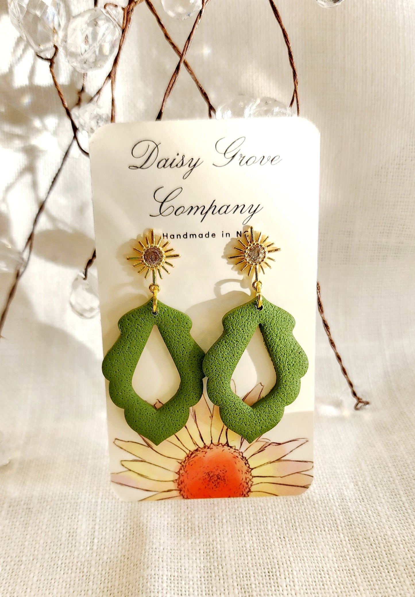 Olive Sun Dangles