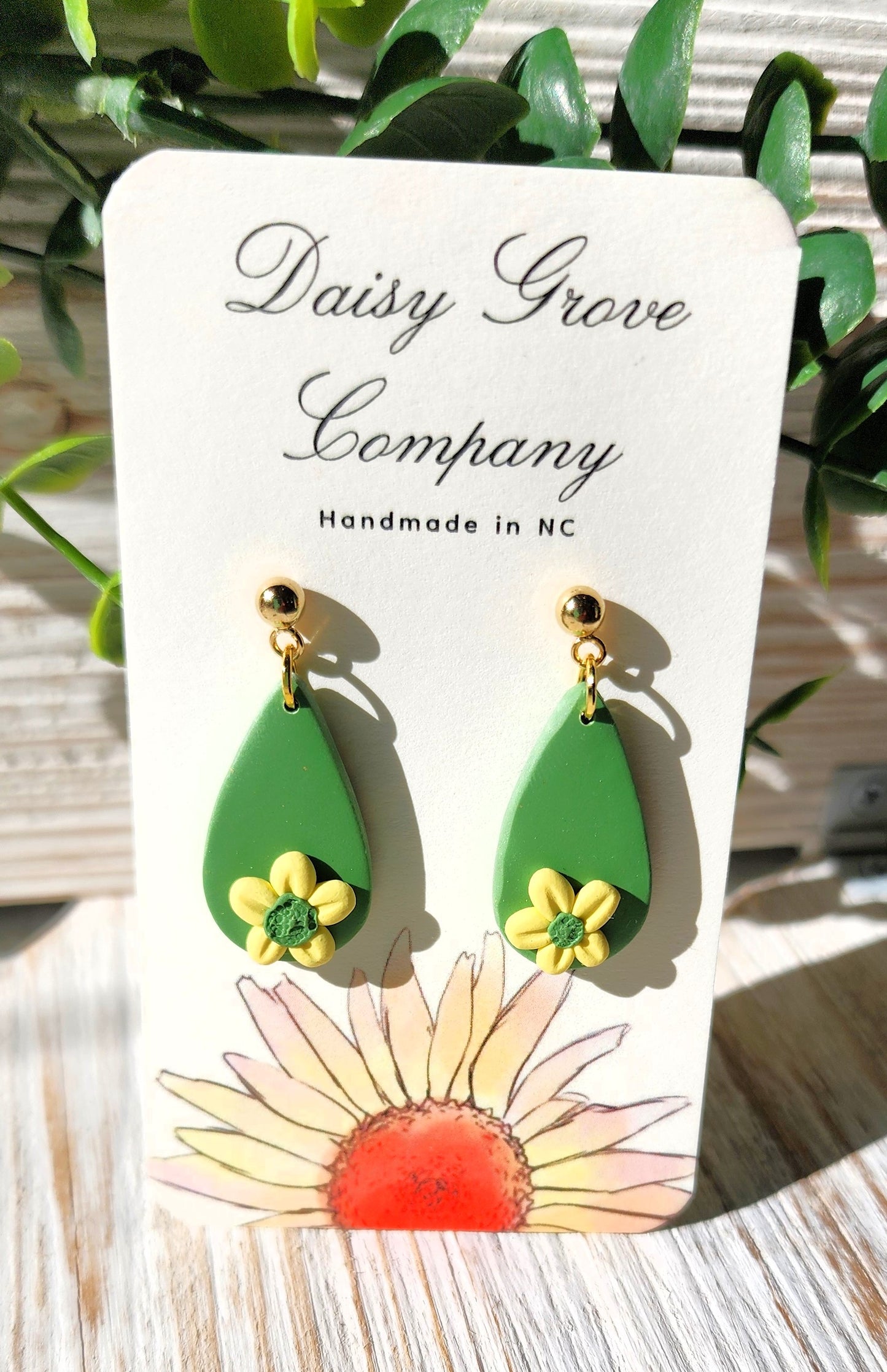 Yellow Daisy Dangles