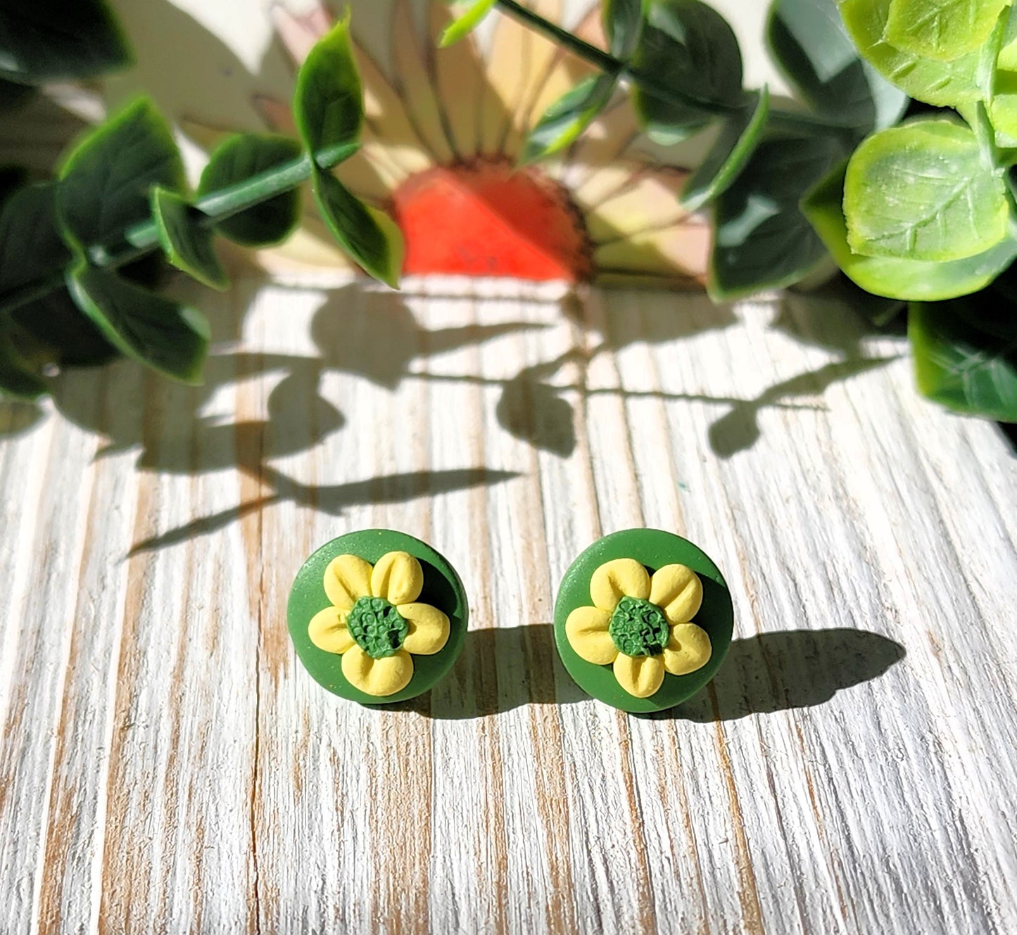 Yellow Daisy Studs